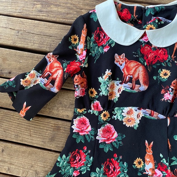 Hell Bunny Dresses & Skirts - Hell bunny hermeline woodland animal dress